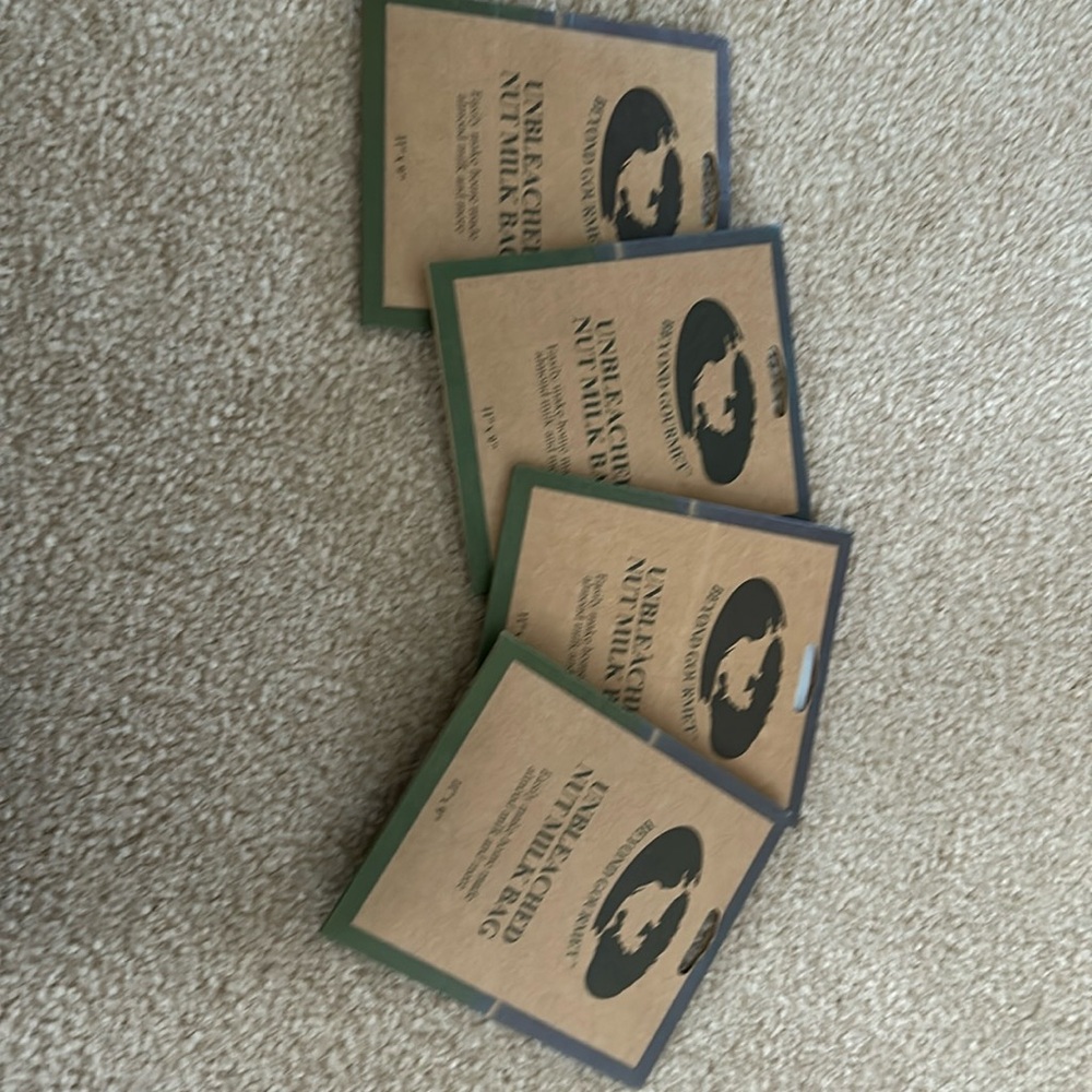 4 Unbleached nut milk bag